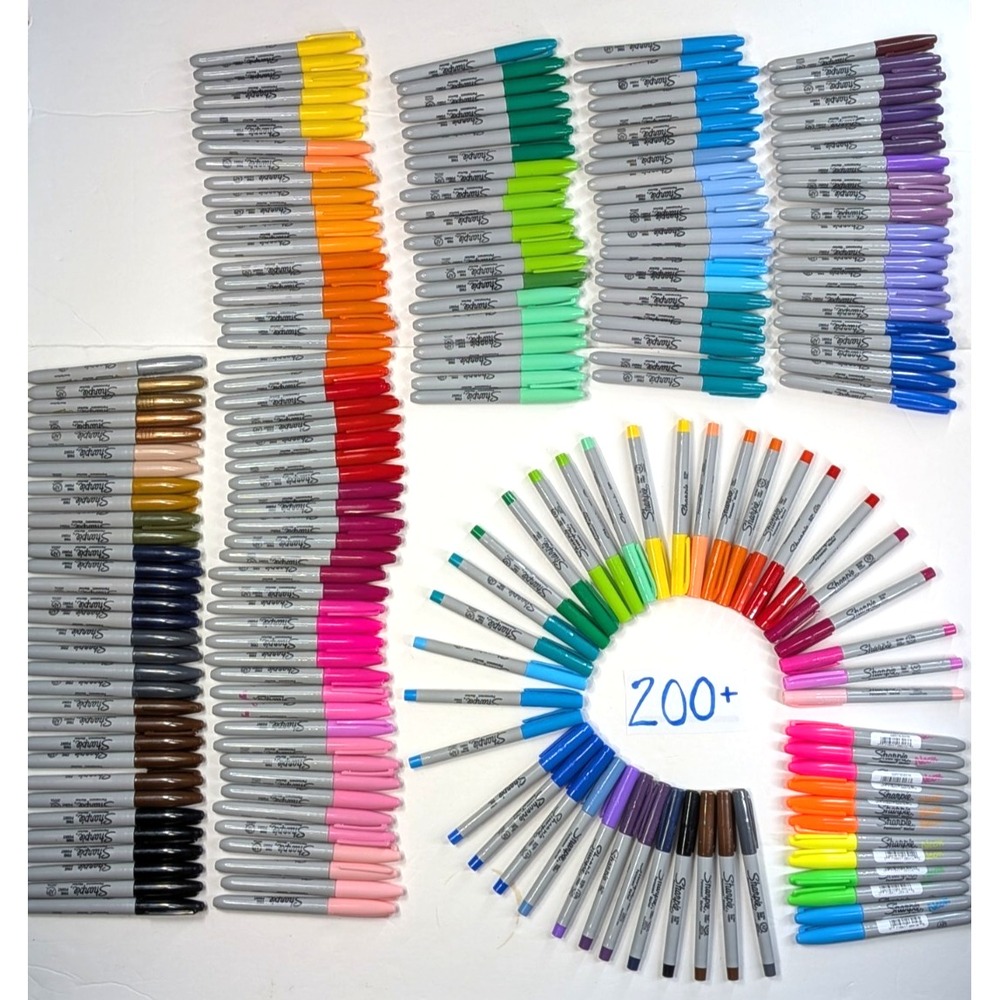HUGE TESTED SHARPIE LOT🌈Permanent Marker Ultra&Fine Point Metallics Neon Pastel